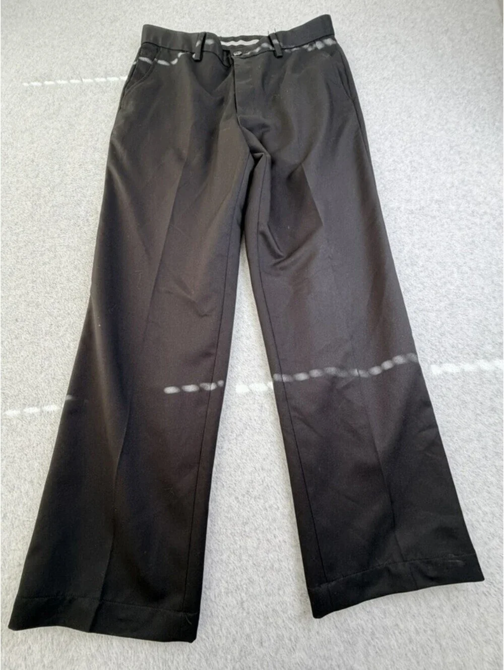 Greg Norman Tasso Ella Mens Dress Pants 32W 30L Black Polyester Flat Front